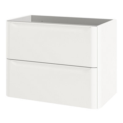GoodHome Nevado Standard Matt White Wall-Mounted Bathroom Vanity Unit (H) 600mm (W) 800mm - image 1