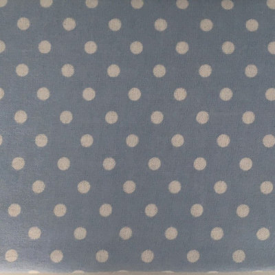 Just So Home Luxury Brushed Cotton Flannelette Fitted Sheet (Blue Polka Dot, King)