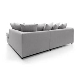 Abakus Direct Darcy Corner Sofa Right Facing In Light Grey Linen Fabric - thumbnail 6