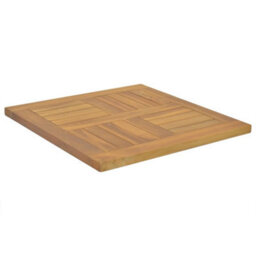 Berkfield Square Table Top 50X50X2.5 Cm Solid Wood Teak - thumbnail 3