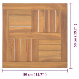 Berkfield Square Table Top 50X50X2.5 Cm Solid Wood Teak - thumbnail 6