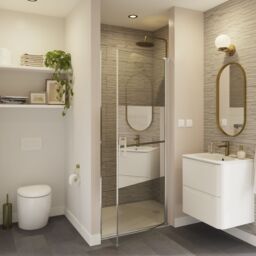 GoodHome Douro Matt White Square Centre Drain Shower Tray (L)900mm (W)900mm (H) 25mm - thumbnail 4