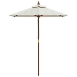 Walplus Garden Parasol With Wooden Pole Sand 196X231 Cm - thumbnail 3