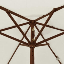 Walplus Garden Parasol With Wooden Pole Sand 196X231 Cm - thumbnail 6