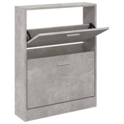 Berkfield Modern Shoe Cabinet Concrete Grey 59X17X81 Cm Engineered Wood