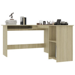 Walplus L-Shaped Corner Desk Sonoma Oak 120X140X75 Cm Engineered Wood - thumbnail 3