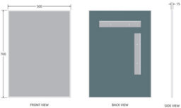 Aveli 700 X 500mm Chrome Wall Mounted Bathroom Mirror Framed Rectangular Modern Glass - thumbnail 4