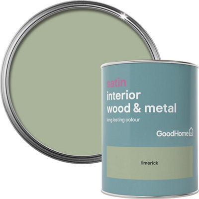 GoodHome Limerick Satin Interior Metal & Wood Paint, 750Ml - image 1