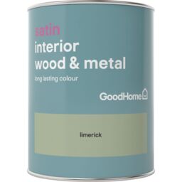 GoodHome Limerick Satin Interior Metal & Wood Paint, 750Ml - thumbnail 2