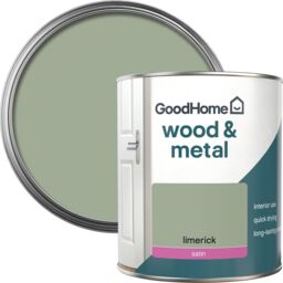 GoodHome Limerick Satin Interior Metal & Wood Paint, 750Ml - thumbnail 3