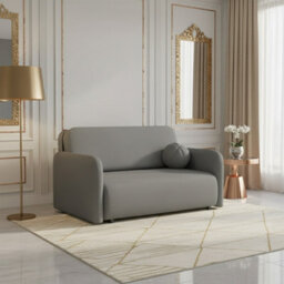 Viva Sun Iii Sofa Bed With Sleeping Function And Storage Compartment Chipboard Metal Legs 150X103X85Cm Dark Grey