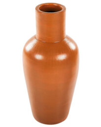 Wyld And Coco Handmade Orange Terracotta Vase For Dried Flowers, 20Cm X 20Cm X 37Cm - thumbnail 1