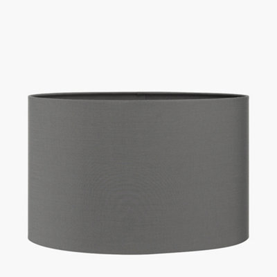 Pacific Lifestyle 35Cm Steel Grey Oval Poly Cotton Shade - image 1