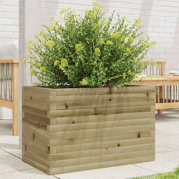 Berkfield Rustic Garden Planter 70X40X45.5 Cm Impregnated Wood Pine - thumbnail 2