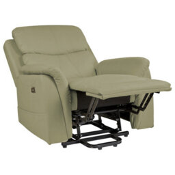Beliani Electric Recliner Chair Glorie With Massage Faux Leather Green - thumbnail 4