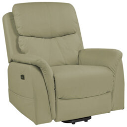 Beliani Electric Recliner Chair Glorie With Massage Faux Leather Green