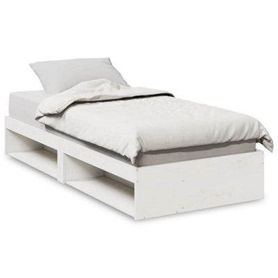 Berkfield Stylish Day Bed Without Mattress White 100X200 Cm Solid Wood Pine