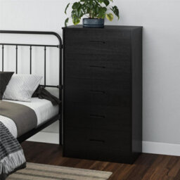 Dorel Brez Build Pearce 5 Drawer Dresser Black Oak - thumbnail 2
