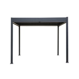 MonsterShop Aluminium Pergola With Blinds & Led Lights - 3M X 3M - thumbnail 2