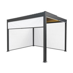 MonsterShop Aluminium Pergola With Blinds & Led Lights - 3M X 3M