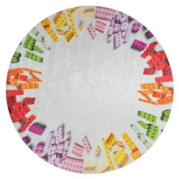 RugsX Bambino 38480 Round Washing Carpet Construction Kit For Children Anti-Slip - Grey Circle 80 Cm - thumbnail 2
