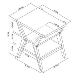 Xample Bentley Designs Kristen Light Oak Lamp Table Side Table 2 Open Shelves Solid Wood & Particle Board Home Furniture - thumbnail 2
