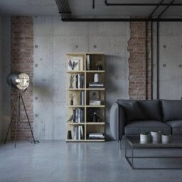 More 5 Modern Five Tier Bookcase For Living Room Storage And Display Sonoma Oak - thumbnail 2