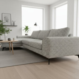 Abakus Direct Venice Chenille Corner Sofa In Light Grey Left Facing With Deep Seats And Extra-Wide Padded Arms - thumbnail 7