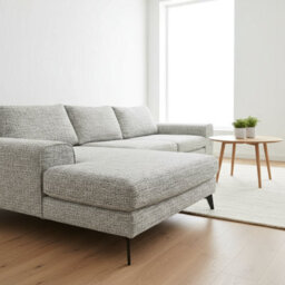 Abakus Direct Venice Chenille Corner Sofa In Light Grey Left Facing With Deep Seats And Extra-Wide Padded Arms - thumbnail 5