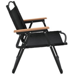 Berkfield Camping Chairs 2 Pcs Black 54X43X59Cm Oxford Fabric - thumbnail 5