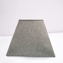 Contemporary & Sleek Soft Fabric Stylish Empire Square Linen 60W Light Fitting Lampshade Table Lamp Wall Pendant Grey 10 Inch - thumbnail 2