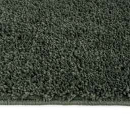 Loomed Machine Washable Shaggy Rug Green Fluffy Carpet Mats 120Cm X 170Cm - thumbnail 6