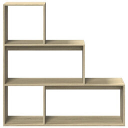 Berkfield Durable Room Divider Bookcase 3-Tier Sonoma Oak 123X29X123 Cm Engineered Wood - thumbnail 5