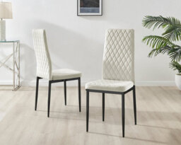 Furniturebox Uk 6X Milan Grey Hatched Faux Leather Dining Chairs Silver Legs - thumbnail 2