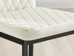 Furniturebox Uk 6X Milan Grey Hatched Faux Leather Dining Chairs Silver Legs - thumbnail 8