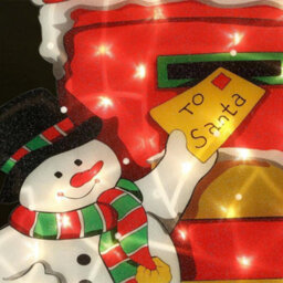 Geezy Christmas Silhouette Lights Indoor Outdoor Postbox Snowman Festive Decoration - thumbnail 3