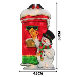 Geezy Christmas Silhouette Lights Indoor Outdoor Postbox Snowman Festive Decoration - thumbnail 7