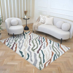 The Rugs Moodi Shaggy Multicolour Tidecrest Rug Runner Abstract Thick High Pile For Living Rooms, Bedrooms, Hallways, Kitchens - thumbnail 8