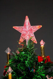 Shatchi 6Ft/180Cm Candle & Bow Fibre Optic Christmas Tree Led Pre-Lit - thumbnail 4