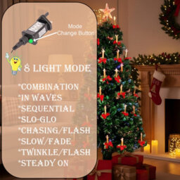 Shatchi 6Ft/180Cm Candle & Bow Fibre Optic Christmas Tree Led Pre-Lit - thumbnail 8
