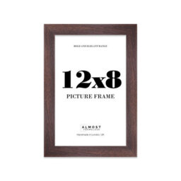 "19X19"" Walnut Picture Frame - 19X19"" Square Frame With 16X16"" Mount For 19X19""/16X16"" Pictures Moderrn Style Thin Edge, 1 Pack" - thumbnail 1
