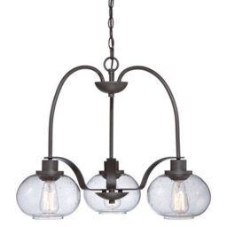 Elegant Old Bronze 1 Bulb Chandelier Pendant Light With Led E27 Socket