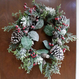 Shatchi 60Cm Frosty Green Christmas Wreath - thumbnail 8