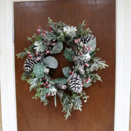 Shatchi 60Cm Frosty Green Christmas Wreath - thumbnail 4