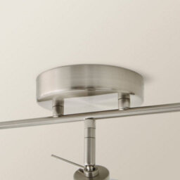 Valuelights Demi Brushed Chrome And Smoked Glass 3 Way Bar Ceiling Spotlight - thumbnail 4
