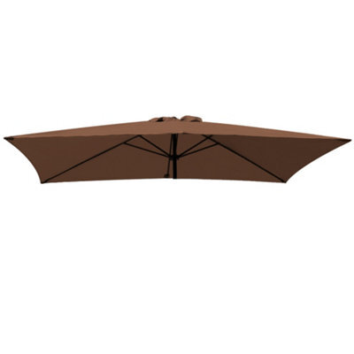 Rinse Bathrooms Coffee Replacement Parasol Canopy Replacement Parasol Cover Fabric For Garden Umbrella 2X3M 6 Arm - image 1