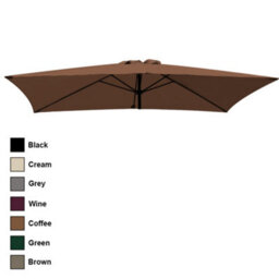 Rinse Bathrooms Coffee Replacement Parasol Canopy Replacement Parasol Cover Fabric For Garden Umbrella 2X3M 6 Arm - thumbnail 2