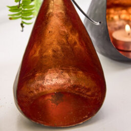 Dibor Set Of 2 Hanging Tea Light Candle Holder Lanterns Copper Christmas Decoration Tealight Candle Holder - thumbnail 6