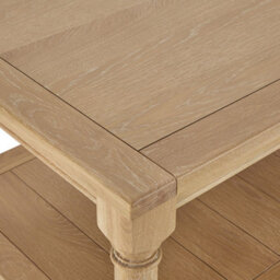The Furniture Market Classic Whitewash Oak Small Rectangle Coffee Table - thumbnail 7