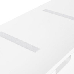 Wyld And Coco Nordichome White Mdf Shoe Storage Cabinet With Cushioned Seat, Two Compartments, W98 X D25 X H52Cm - thumbnail 7